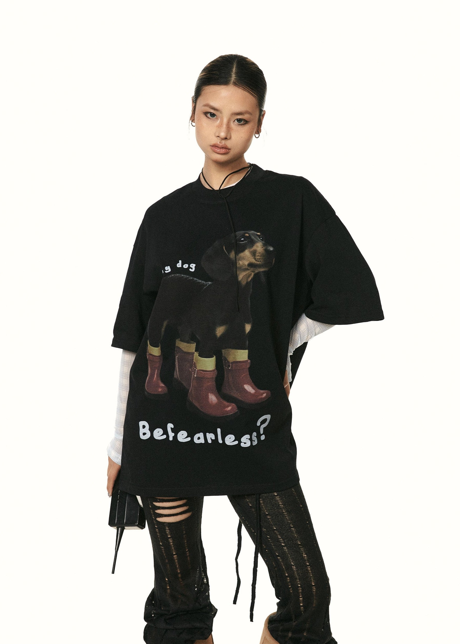 Dachshund Print Cotton Tee