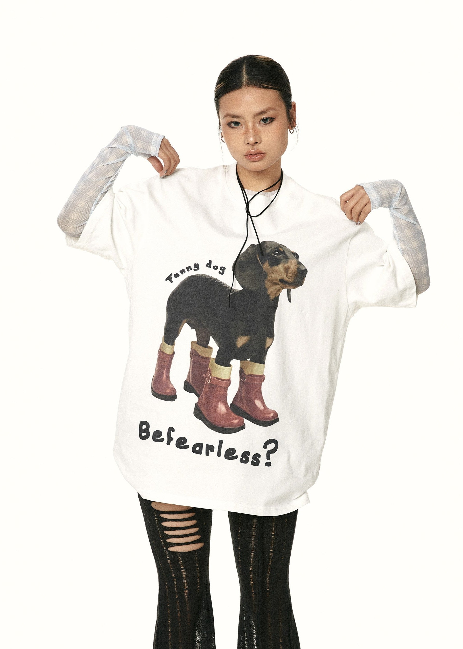 Dachshund Print Cotton Tee