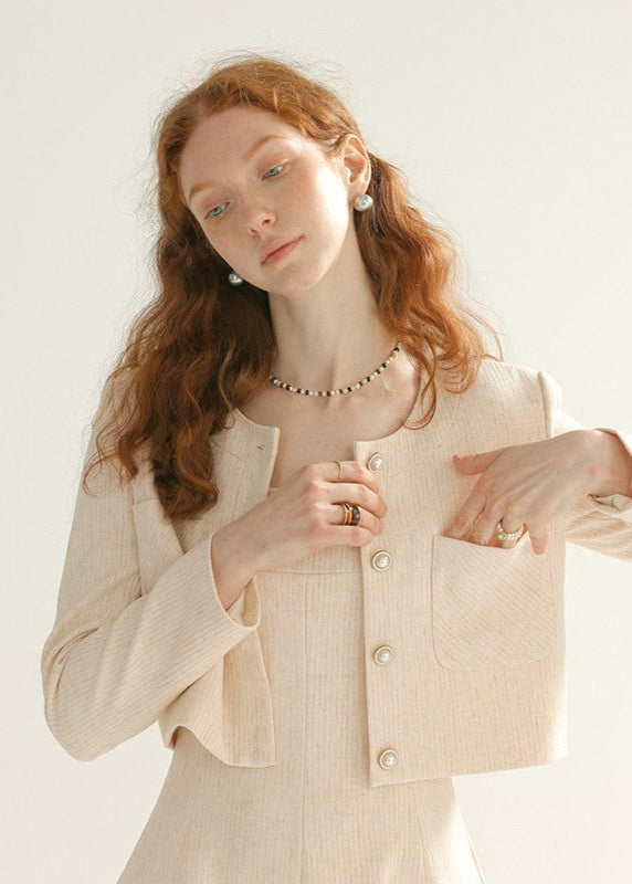 Tailored blazer with satin lapels