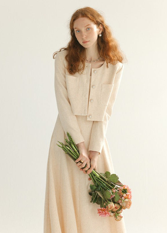 Tailored blazer with satin lapels