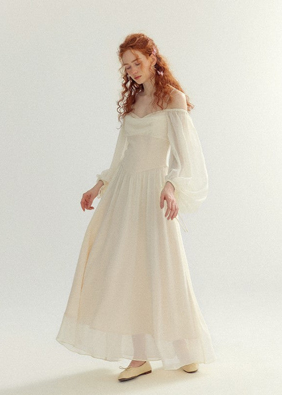 Little white dress one-shoulder dress