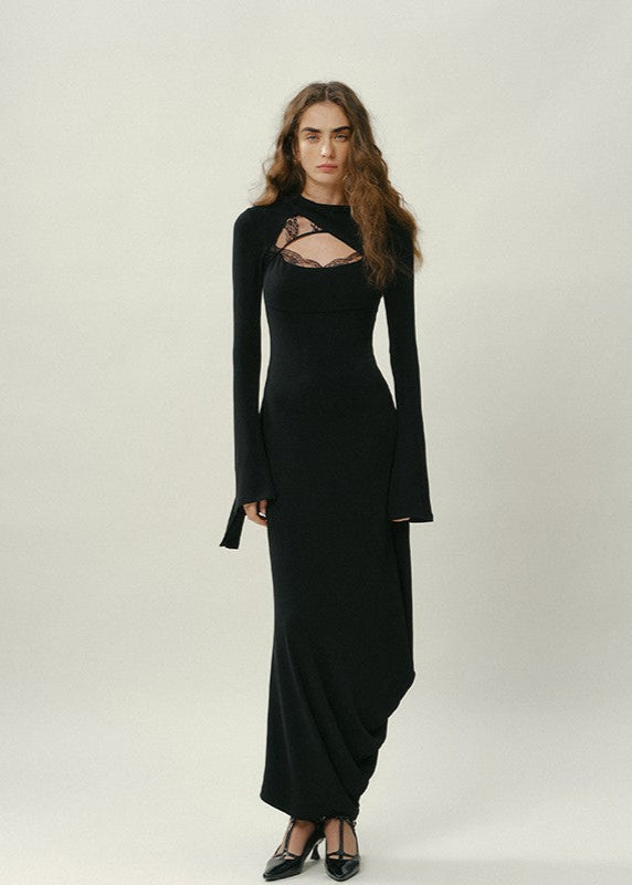 Winter Black Long Dress