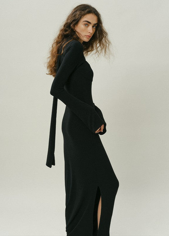 Winter Black Long Dress Main Image