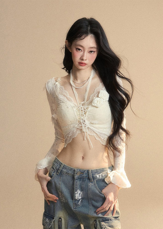 Lace Halter Tee