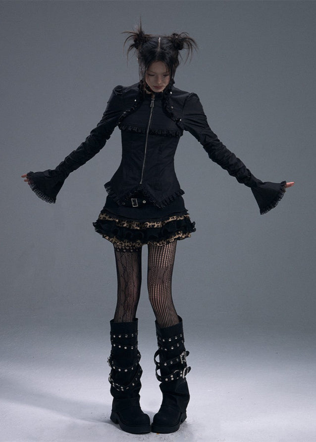 Lace-Up Flare Sleeve Shirt Main Image