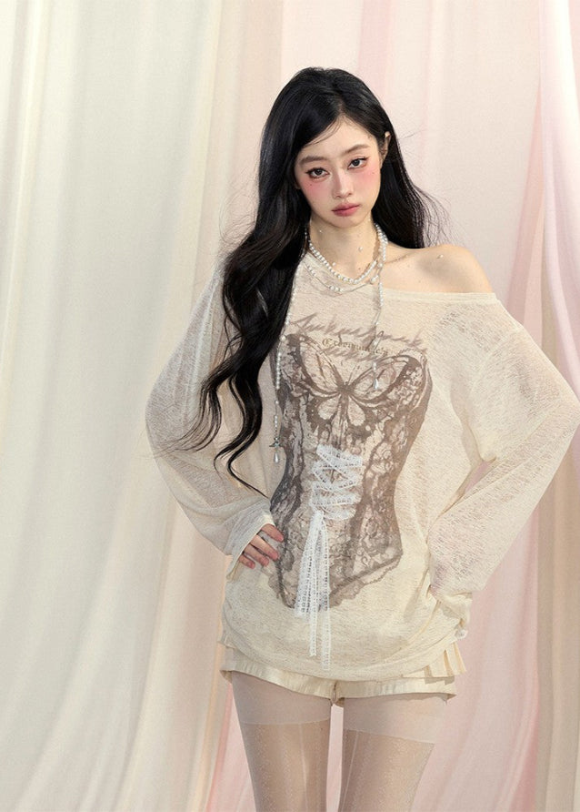 Loose Lace Sunscreen Shirt