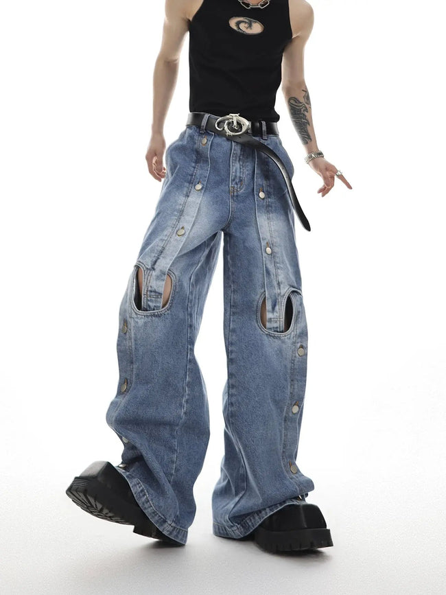 【25s Jun.】Irregular Cutout Jeans Main Image