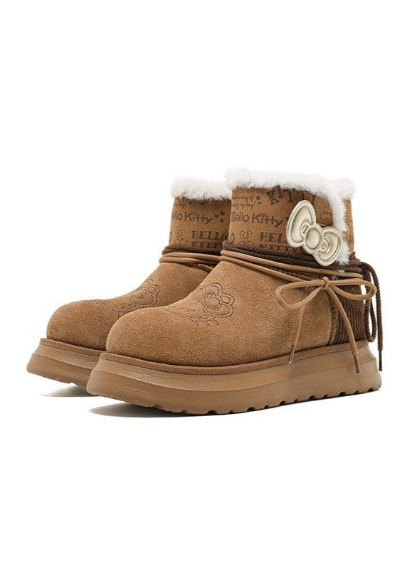 Hello Kitty x OldOrder Fleece Snow Boots Hover Image