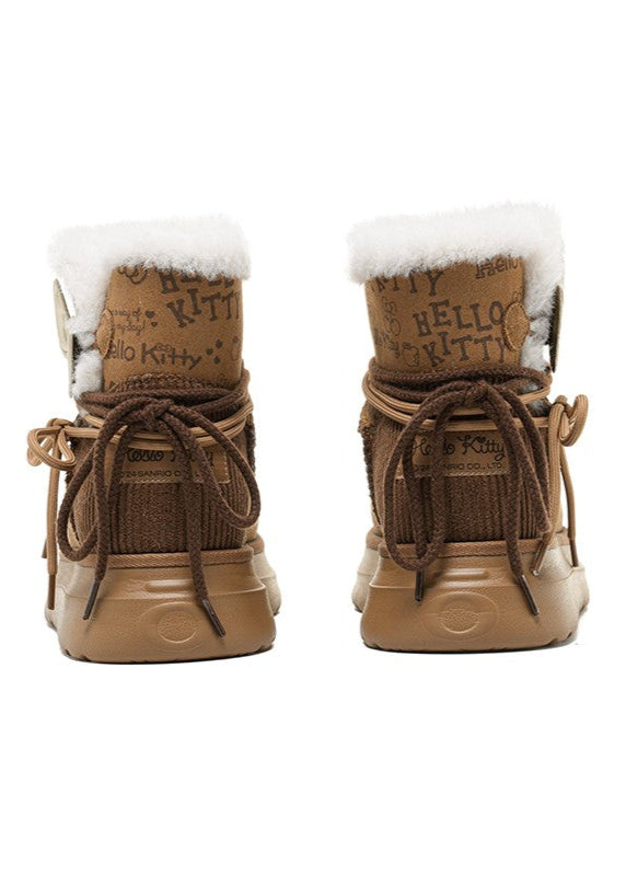 Hello Kitty x OldOrder Fleece Snow Boots