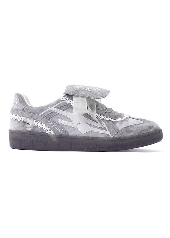 Vintage Mesh-Layered Board Shoes