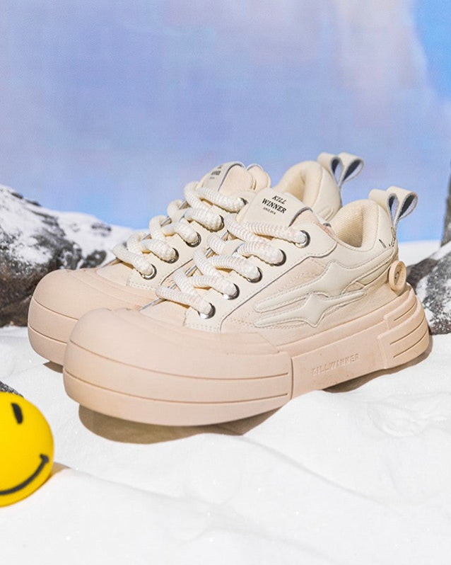 Smiley Sole Thick Platform Shoes