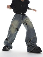 【25s Mar.】 Trendy Cutout Jeans