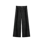 【24s March.】Deconstructed Three-dimensional Black Leather Pants