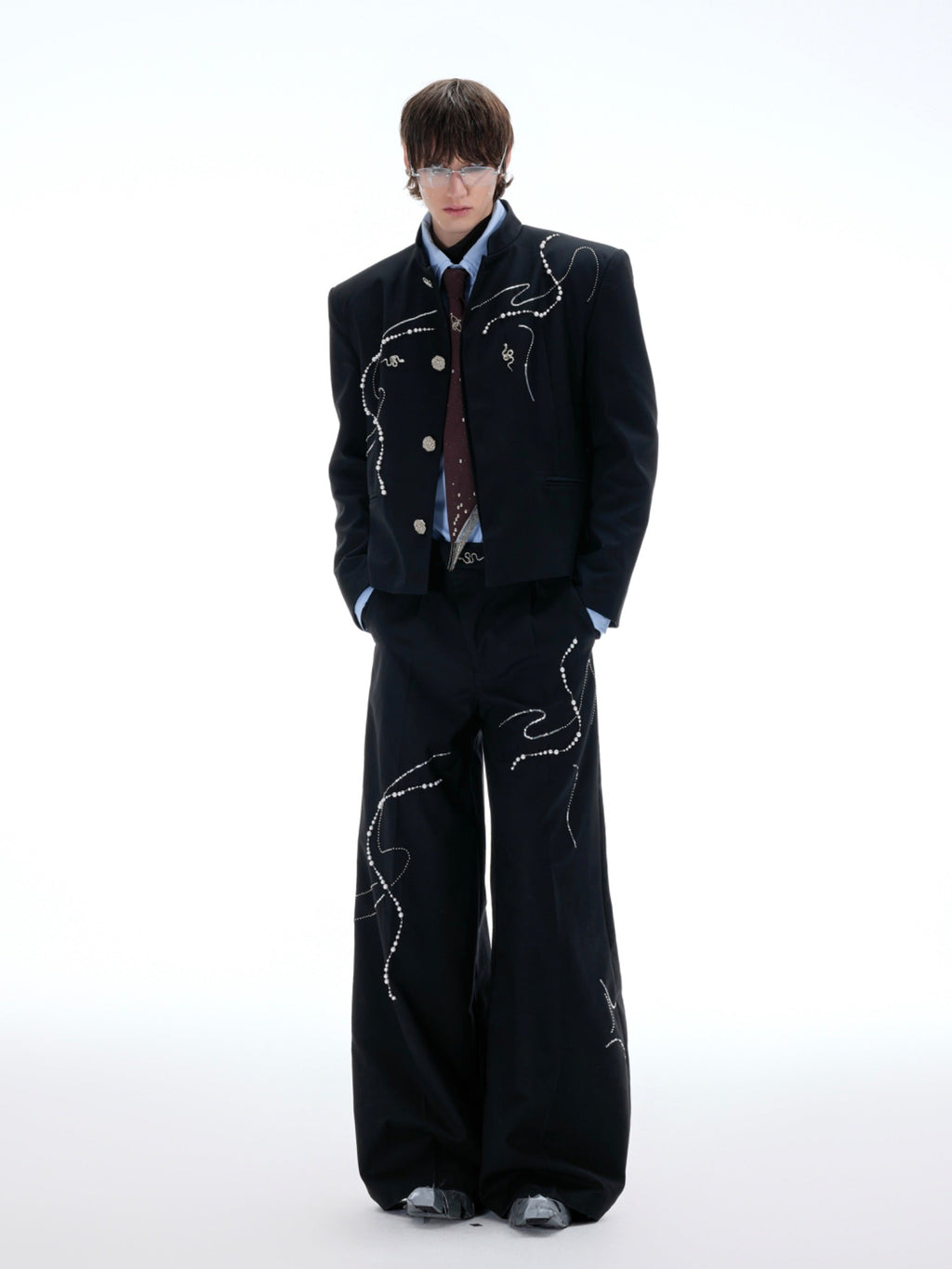 【25s Feb.】Snake Simple Suit / Loose Wide Leg Trousers