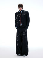 【25s Feb.】Snake Simple Suit / Loose Wide Leg Trousers