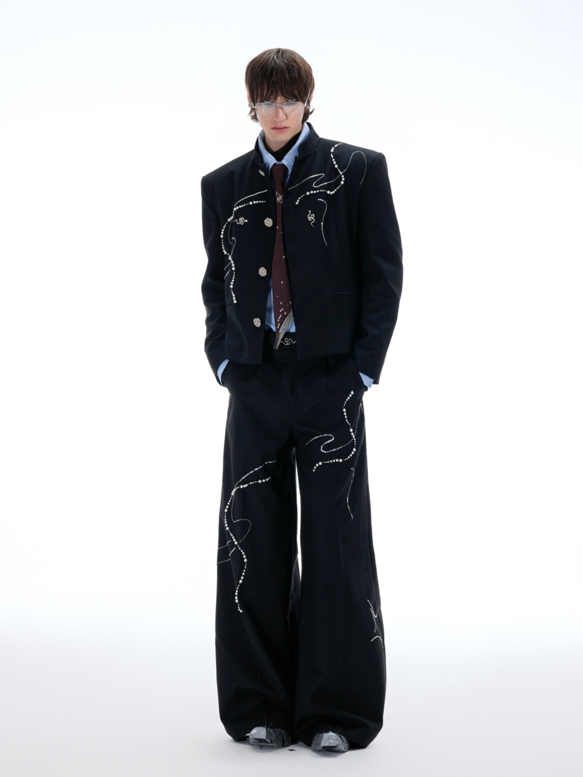 【25s Feb.】Snake Simple Suit / Loose Wide Leg Trousers
