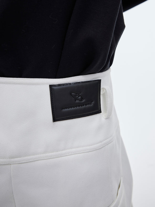 【23s December.】Solid Color High Waist Strap Design Casual Pants Main Image