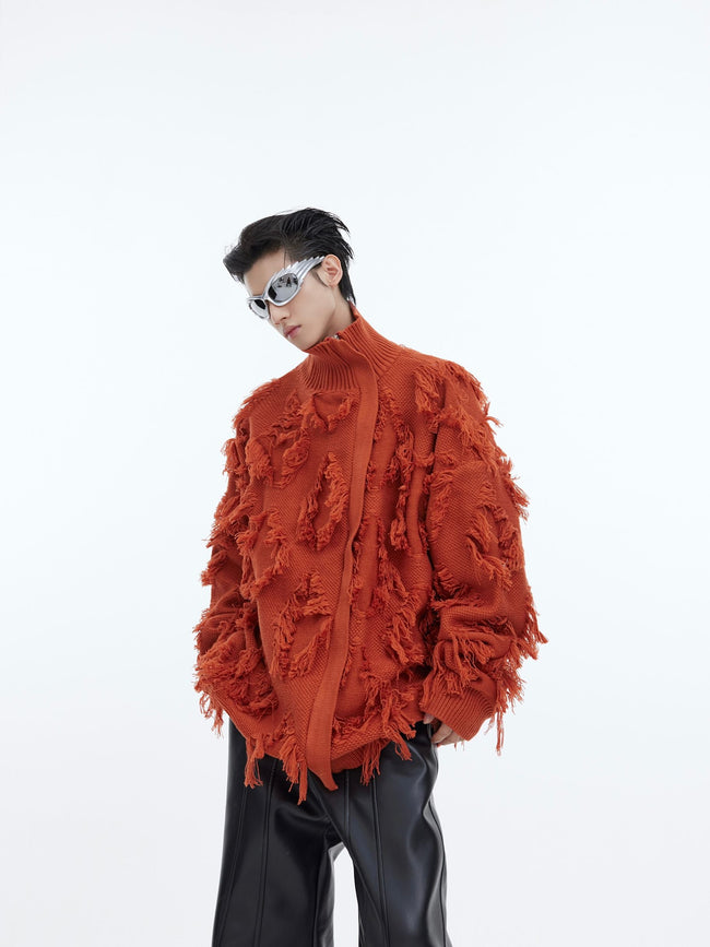 【24s Oct.】Tassel Jacquard Thickened Knitted Sweater Main Image