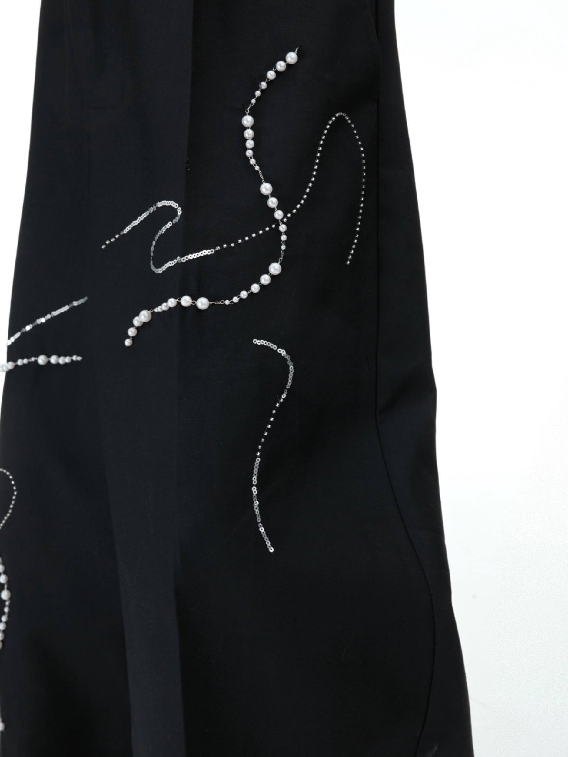 【25s Feb.】Beaded Snake Loose High-end Wide-leg Pants