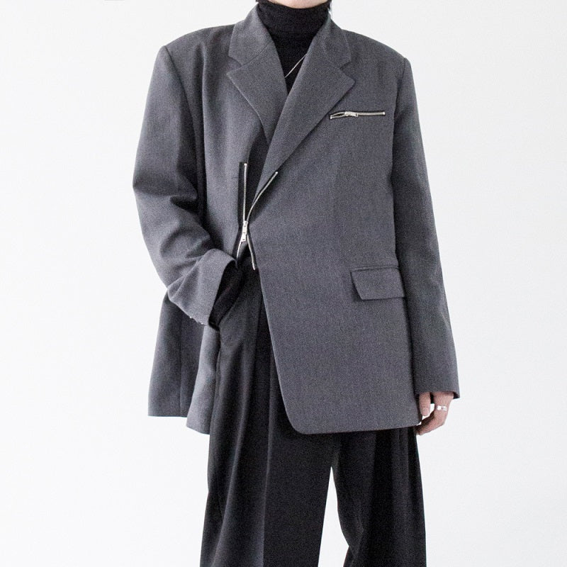 【25s Feb.】Korean Style Casual Trendy Zipper Suit Jacket