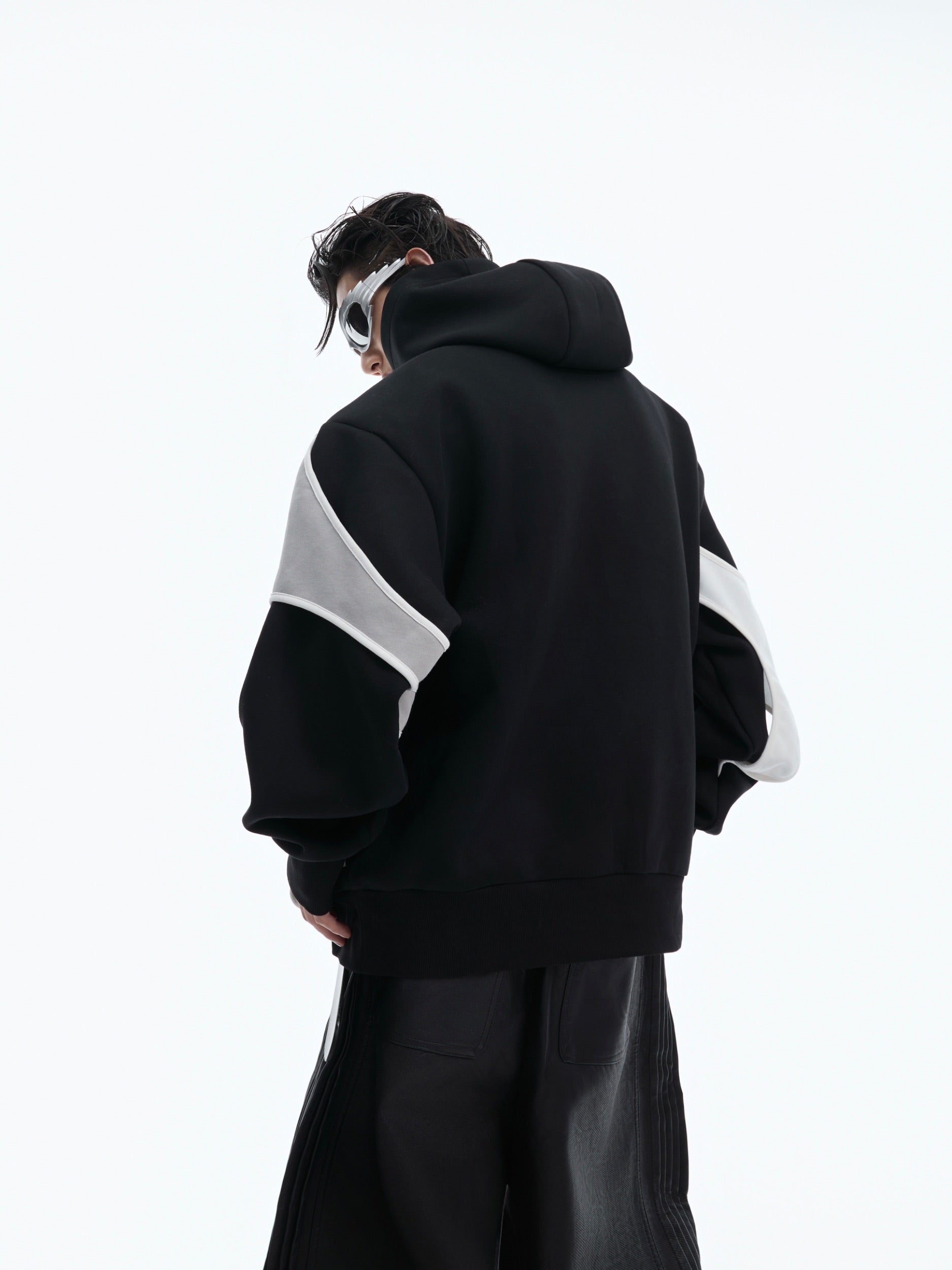 【24s Nov.】Deconstructed Double-layer Paneled Hoodie