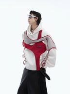 【24s Nov.】Deconstructed Double-layer Paneled Hoodie