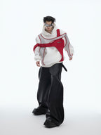 【24s Nov.】Deconstructed Double-layer Paneled Hoodie