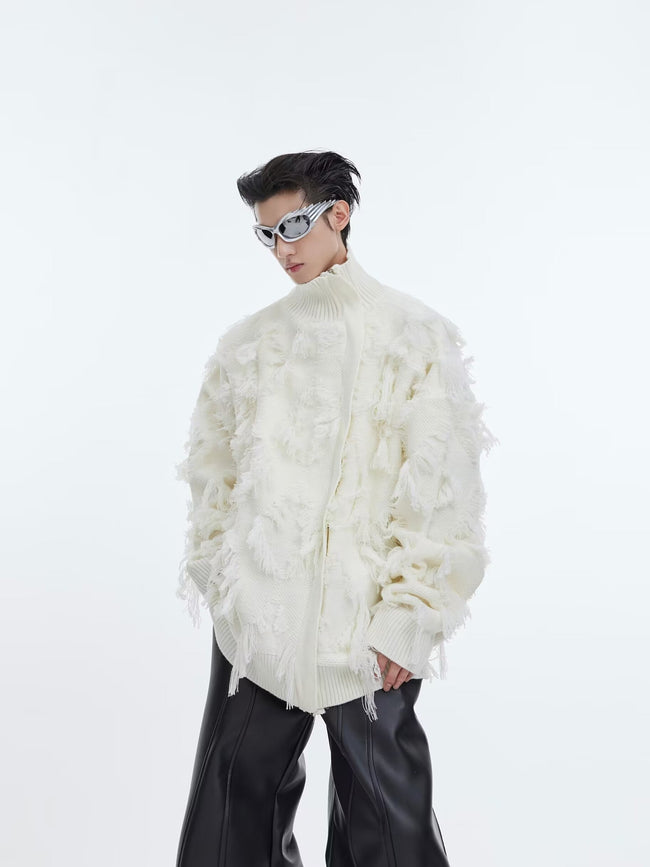 【24s Oct.】Tassel Jacquard Thickened Knitted Sweater Hover Image