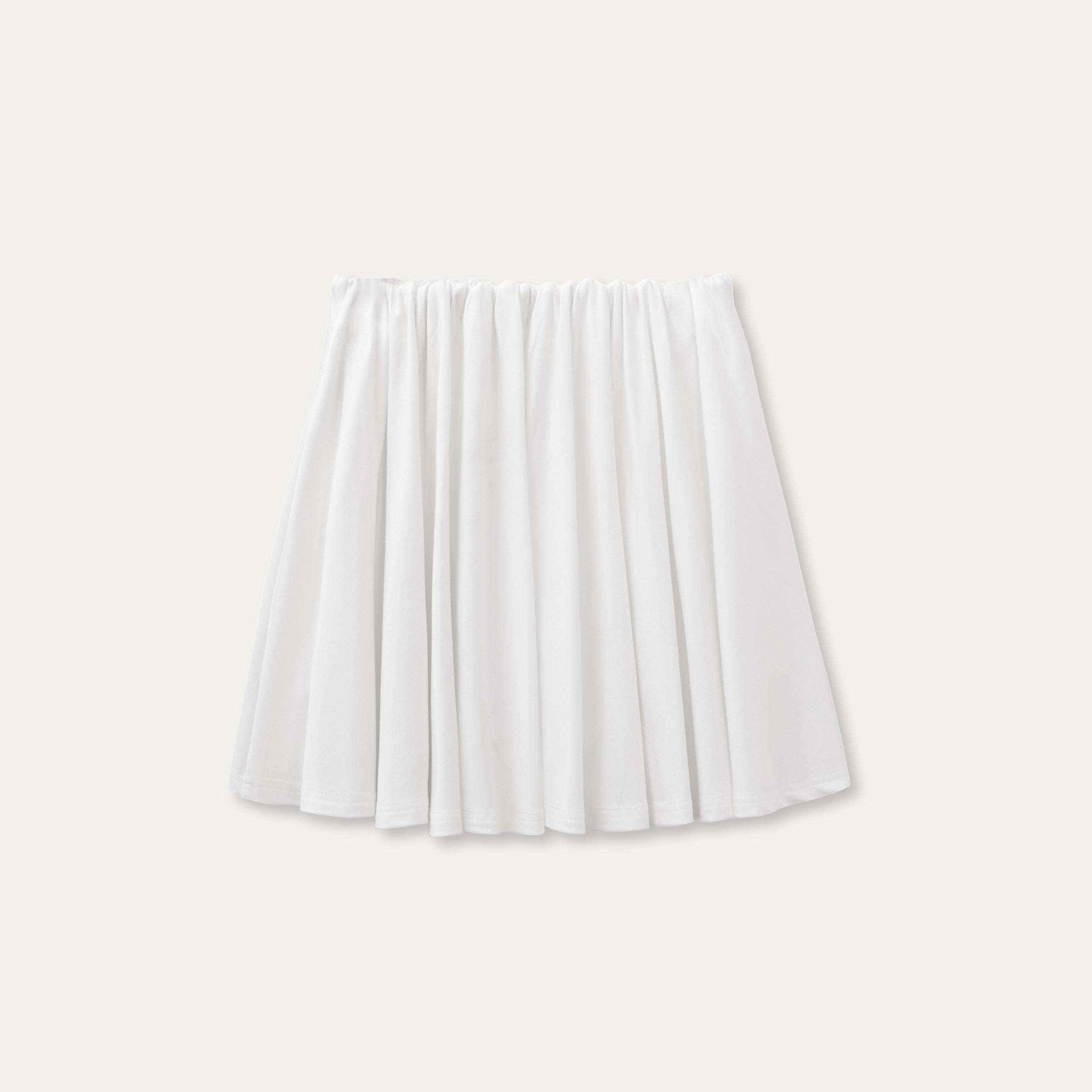 Soft Light Doll Collar Faux Two-Piece Top & Skirt Set