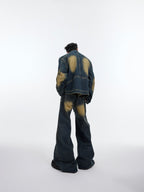 【24s January.】3D Relief Design Deconstructed Denim Suit