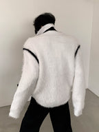 【23s December.】Imitation Mink V-neck Loose Sweater