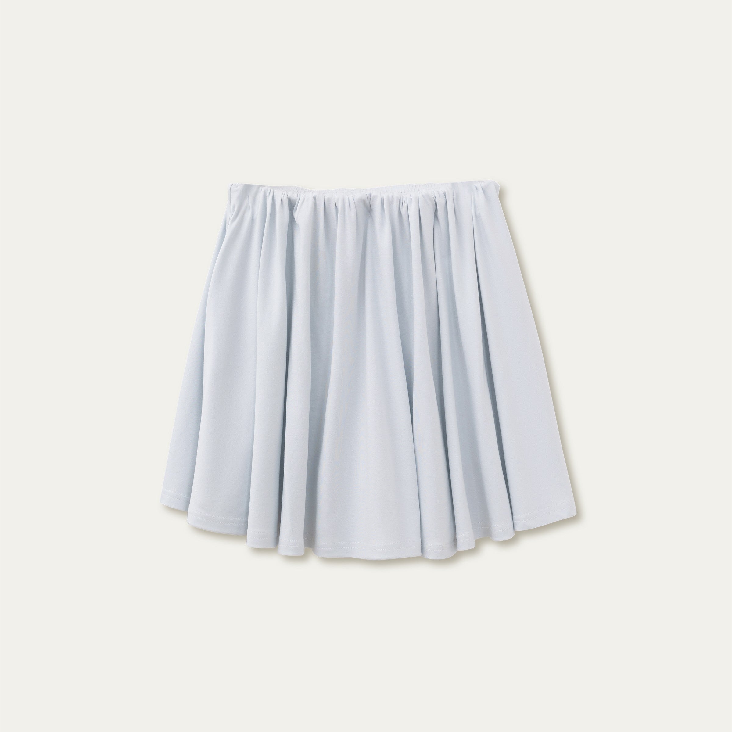Soft Light Doll Collar Faux Two-Piece Top & Skirt Set