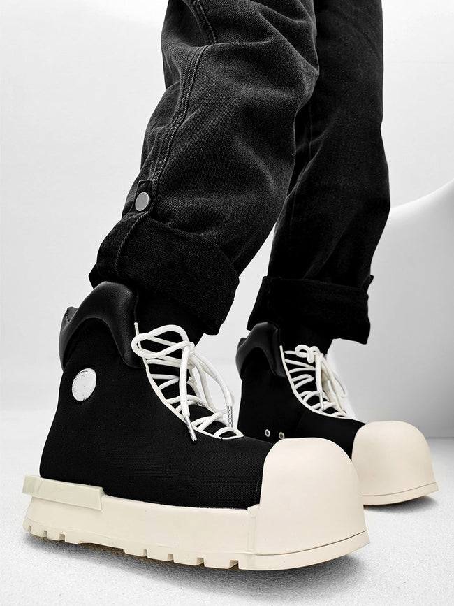 【SLAES】High Street Mickey Big Toe Thick Sole Martin Boots Hover Image