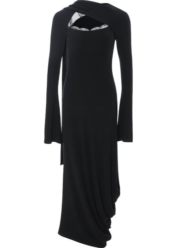 Winter Black Long Dress