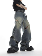 【25s Mar.】 Trendy Cutout Jeans