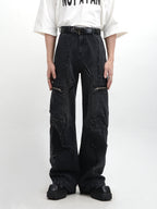【25s Feb.】Distressed Wide-leg Straight-leg Loose Jeans