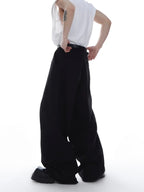 【25s Mar.】Loose-fitting Twill Trousers