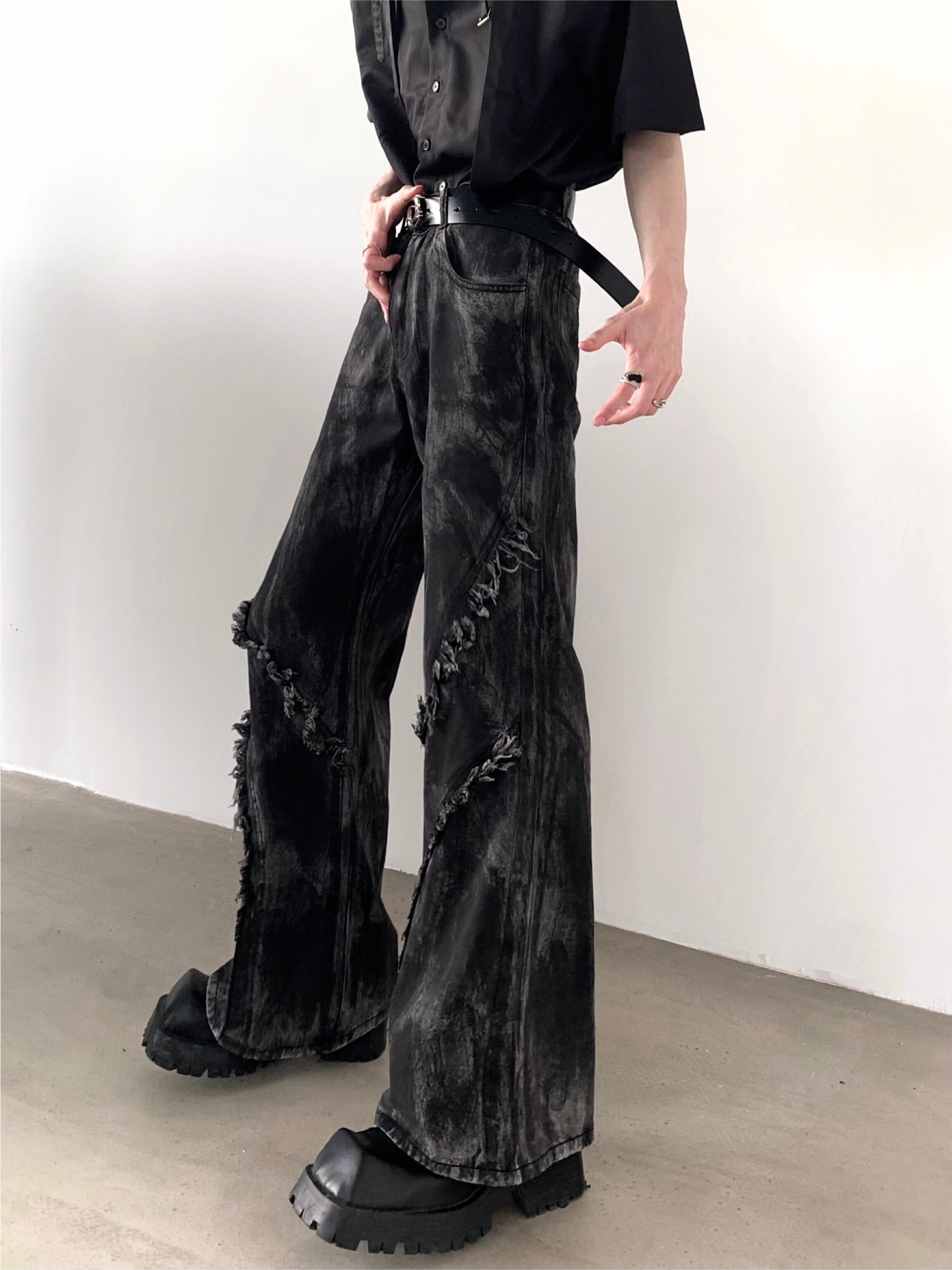 【24s July.】High Street High Waist Design Jeans