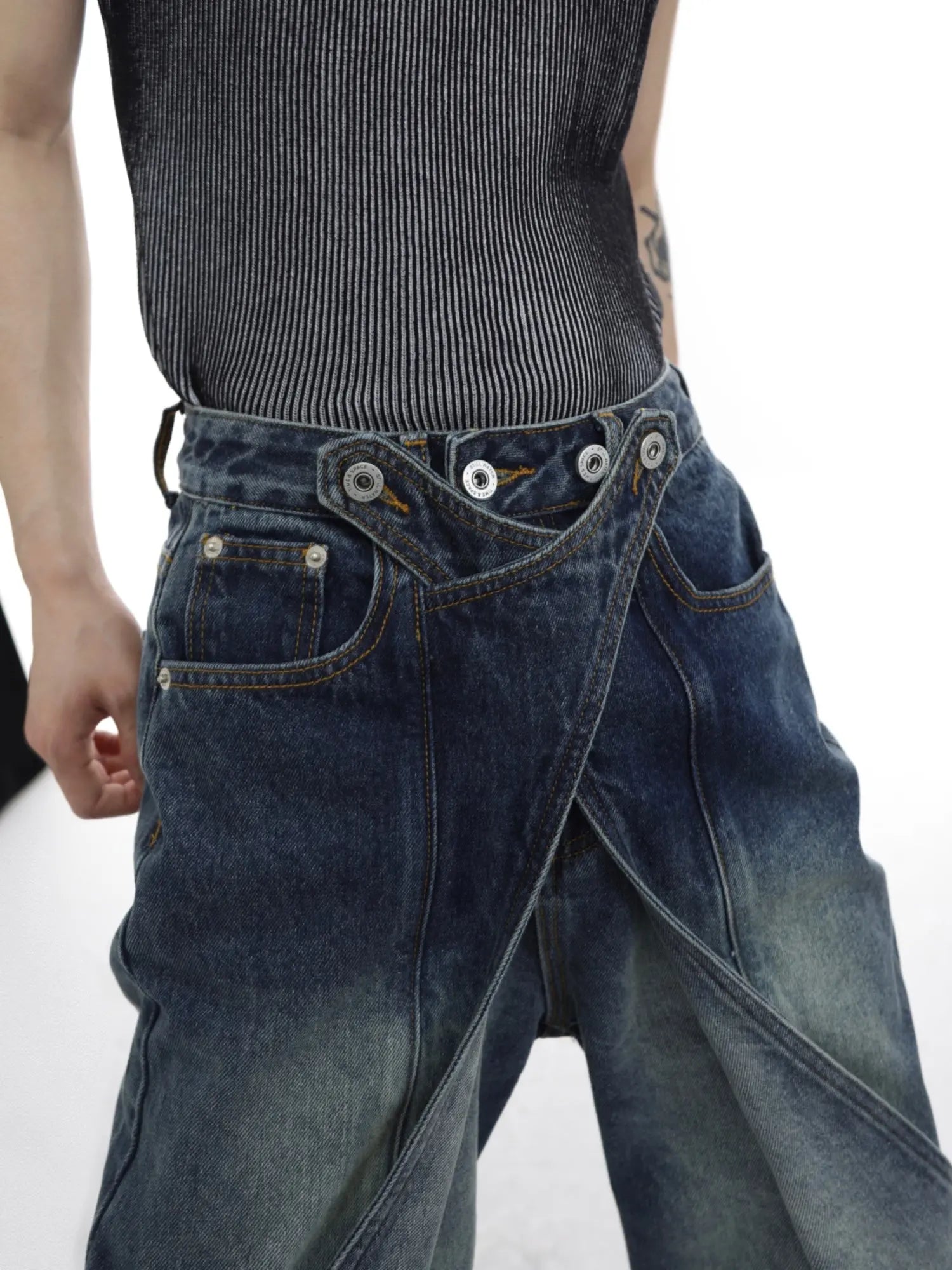 【23s Jun.】Distressed Wide Leg Jeans