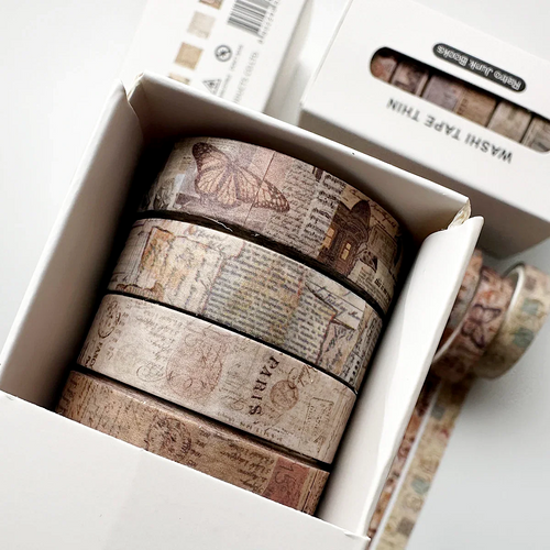 Antique Pages Washi Tape Set