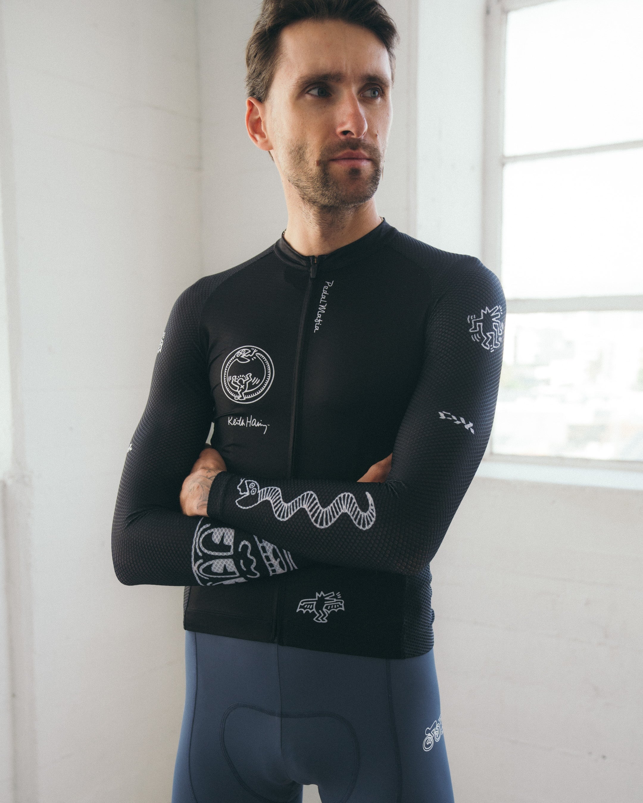 Men's Core Long Sleeve Jersey - Keith Haring x PM Black