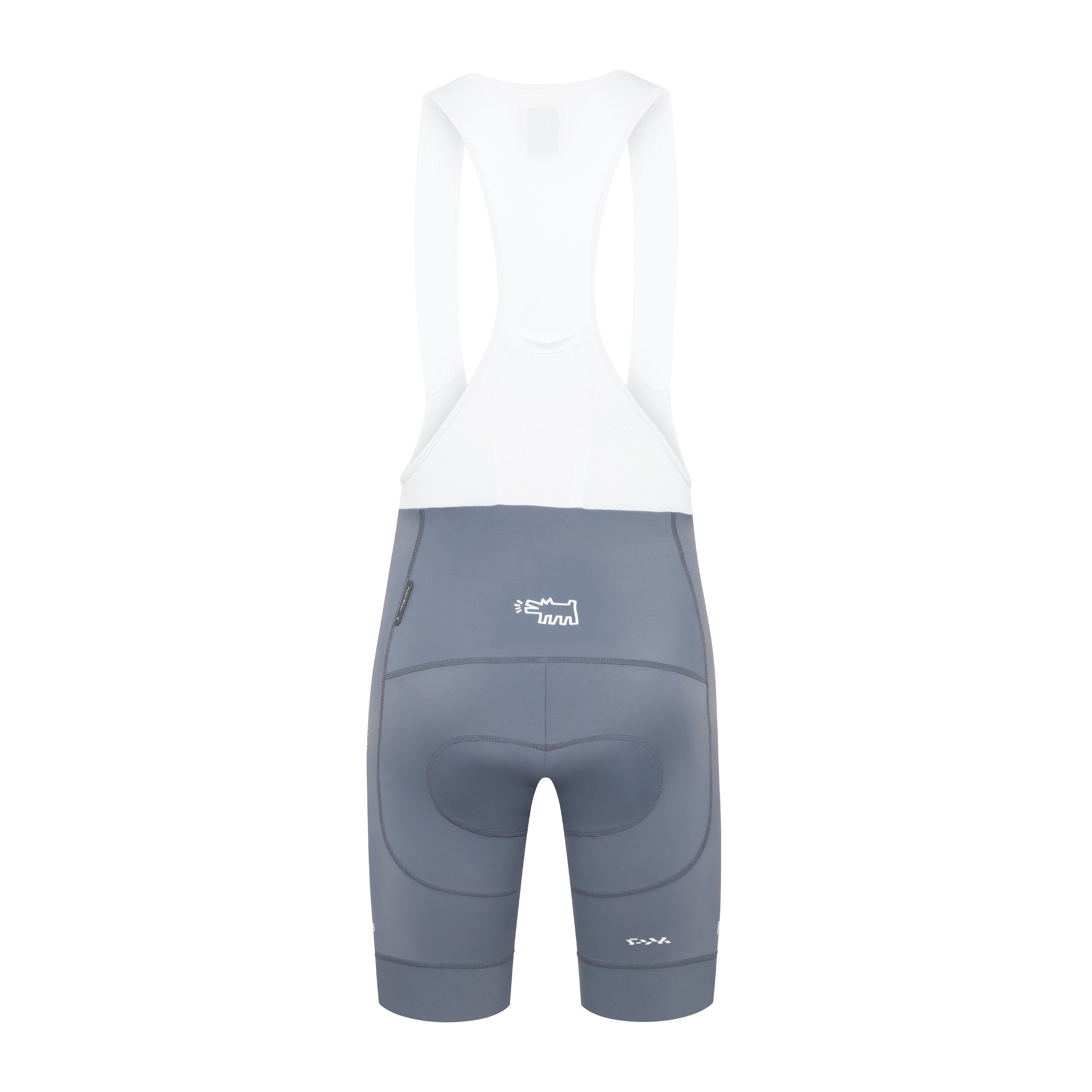Men's Core Bib Shorts - Keith Haring x PM Grey