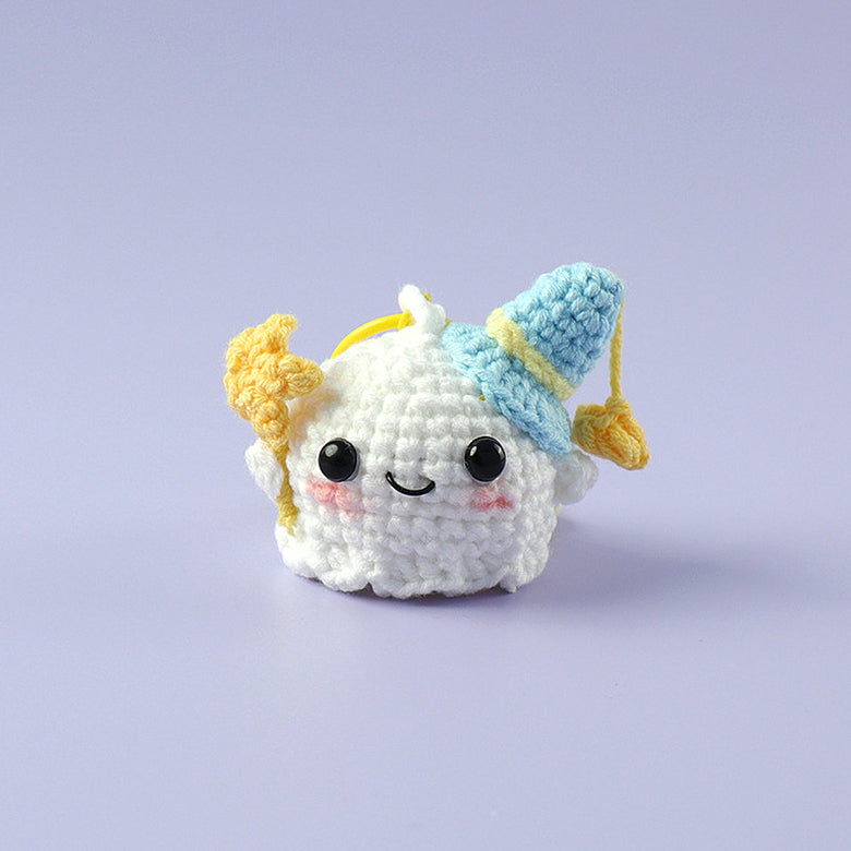 Not-so-Scary Cute Ghost Crochet Keychain
