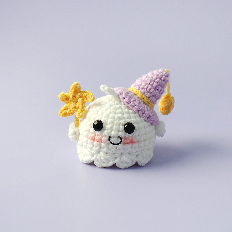 Not-so-Scary Cute Ghost Crochet Keychain