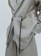 【25s Nov.】Drawstring Waist Padded Shoulder Suit/ Trousers