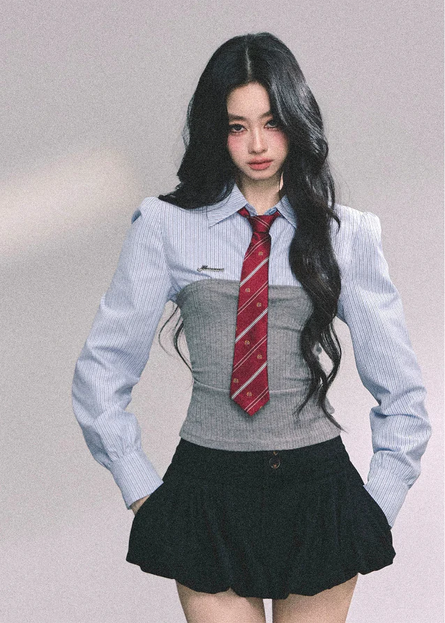 Collegiate Stripe Corset Knit