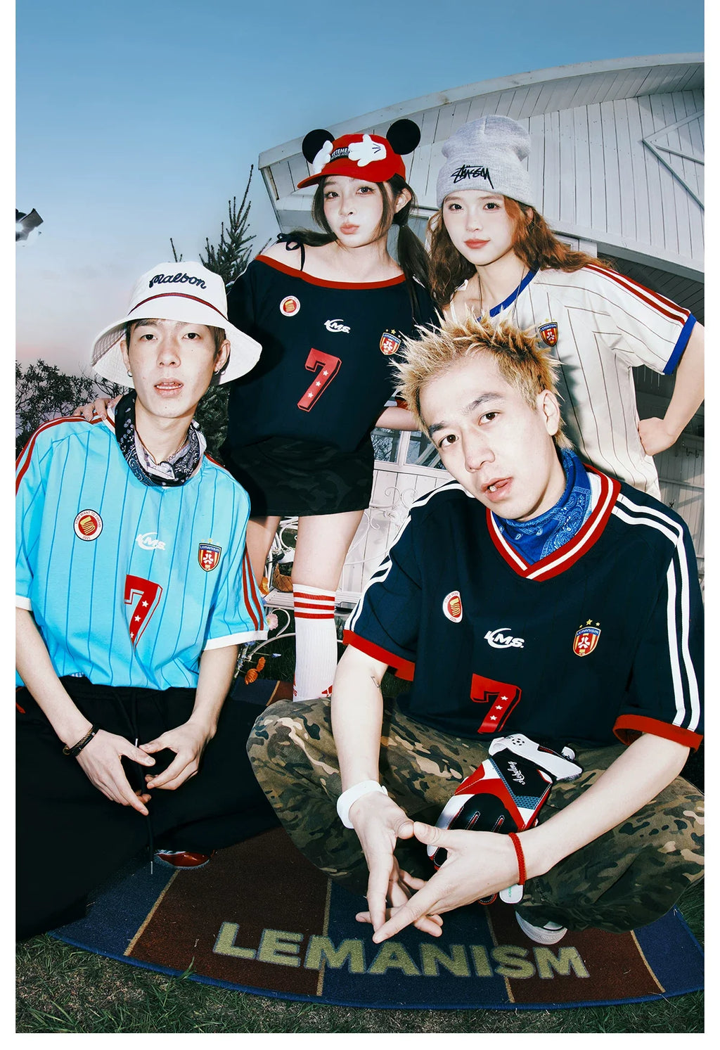 Contrast V-Neck Sports Jersey Tee