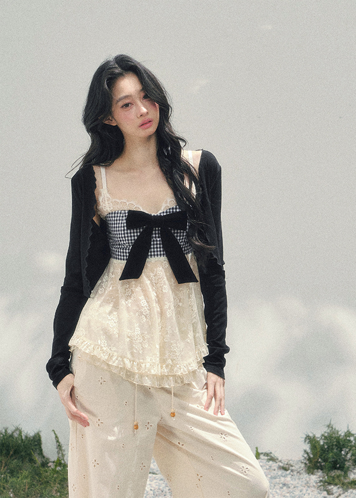 Fleur Passage Bow Lace Top