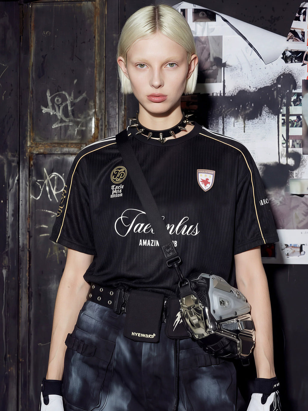 Black Minimal Jersey Tee
