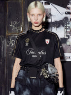 Black Minimal Jersey Tee